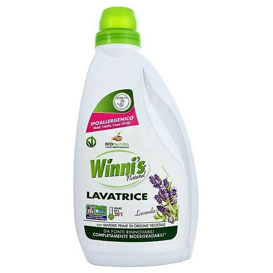 Winnis Eko Lavatrice Lavanda Waschgel für alle Arten von Fasern in feiner und farbiger Kleidung 23 Dosen von 1150 ml