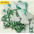 Nekupto Starfish mittlerer Luxus Weihnachten, grün, Zweige 6,5 cm HV 210 50