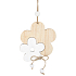 Holzblume mit Perlen zum Aufhängen 10 cm