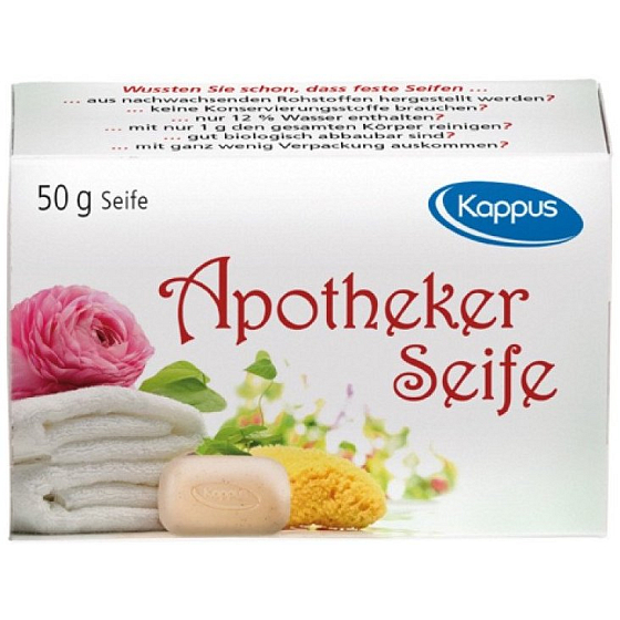 Kappus Apotheker antibakterielle medizinische sehr sanfte Toilettenseife 50 g