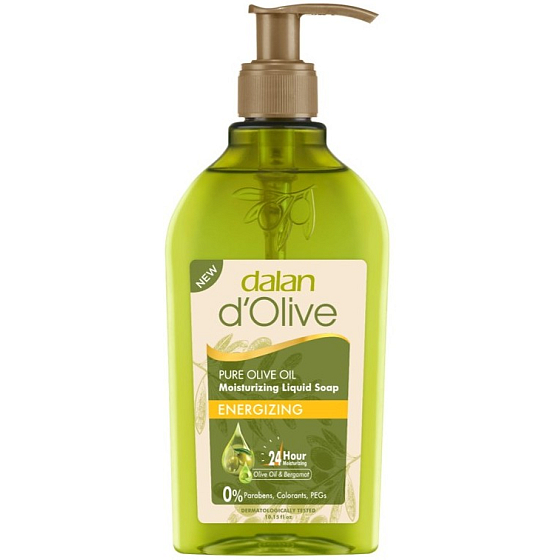 Dalan d Olive Energisierende Flüssigseife mit Olivenölspender 300 ml