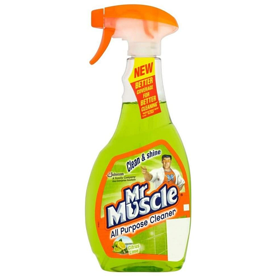 Herr. Muscle Clean & Shine Citrus Lime Fenster und Glasreiniger Spray 500 ml
