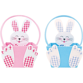 Filzkorb quadratisch mit Hase 10 x 16 x 11 cm