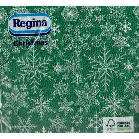 Regina Papierservietten 1lagig 33 x 33 cm 20 Stück weihnachtlich grün weiß geflockt