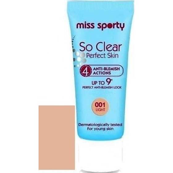 Miss Sports So Clear antibakterielles Make-up 002 mittel 30 ml