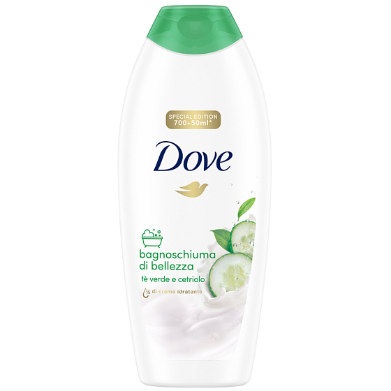 Dove Gurke und grüner Tee 2in1 Duschgel + Badeschaum 750 ml