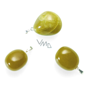 Serpentin / Lizardit Troml-Anhänger Naturstein M, ca. 3 cm, Heilstein Serpentin / Lizardit Troml-Anhänger Naturstein M, ca. 3 cm, Heilstein