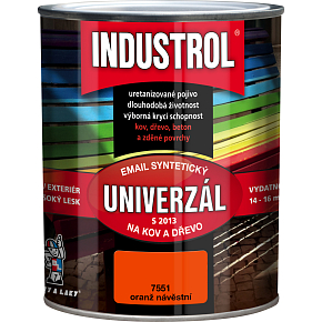 Industrol S2013 universell glänzende Oberfarbe für Metall und Holz, 7551 orange, 750 ml