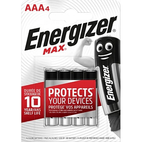 Energizer Max Alkaline AAA Mikrozellenbatterie, 4 Stk