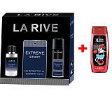 LA RIVE EXTREME STORY Eau de Toilette 75 ml + Deodorant Spray 150 ml, Geschenkset für Männer + La Rive 2in1 Minie Duschgel 250 ml ZUSÄTZLICH