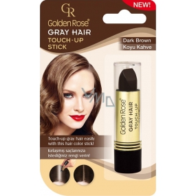 Golden Rose Grauer Haar-Ausbesserungsstift-Farb-Concealer für Haar und graues Haar 02 Dunkelbraun 5,2 g
