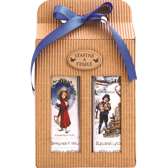 Böhmen Geschenke Apfel und Zimt Duschgel 250 ml + Ölbad 250 ml, Kosmetikset