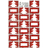 Bogen Weihnachtsbaum rote Weihnachtsaufkleber für Geschenke 20 Etiketten 1 Bogen
