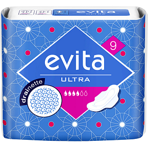 Evita Ultra Drainette, Damenbinden, 9 Stk