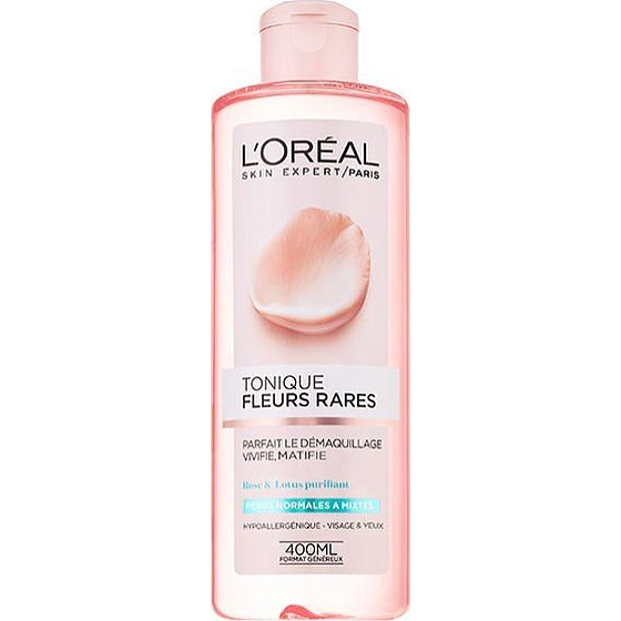 Loreal Paris Fleurs Rares Tonique Fraicheur Lotion mit Extrakten seltener Blüten für normale bis trockene Haut 400 ml