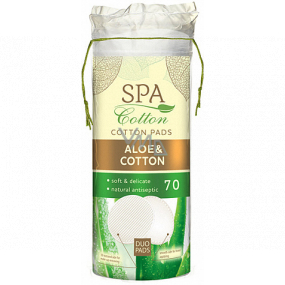 Spa Cotton Aloe Vera Kosmetik Make Up Entfernungspads 190 g 70 Stück