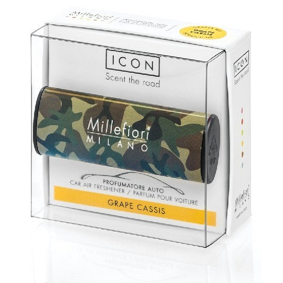 Millefiori Milano Icon Traube Cassis - Trauben und schwarze Johannisbeeren Autoduft Animalier 47 g