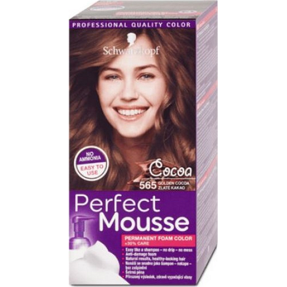 Schwarzkopf Perfect Mousse Permanentschaum Haarfarbe 565 Gold Kakao