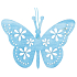 Schmetterling zum Aufhängen, Holzblau 12 cm