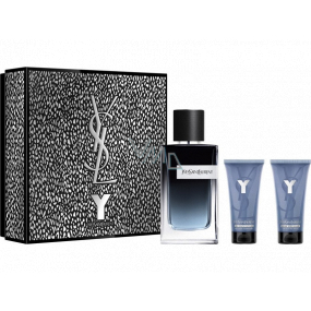 Yves Saint Laurent Y Eau de Parfum parfümiertes Wasser für Männer 100 ml + Duschgel 50 ml + Aftershave 50 ml, Geschenkset