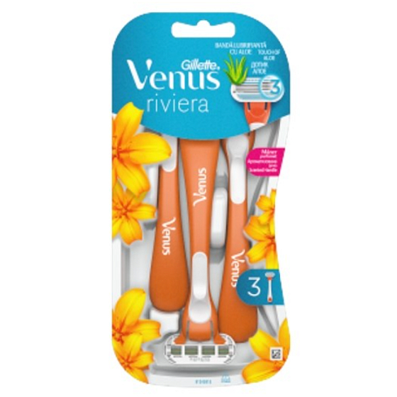 Gillette Venus Riviera ready Rasierer 3 Klingen, 3 Stück für Damen