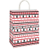 Ditipo Geschenkpapier Tasche 22 x 10 x 29 cm Weihnachten rot und schwarz Bäume
