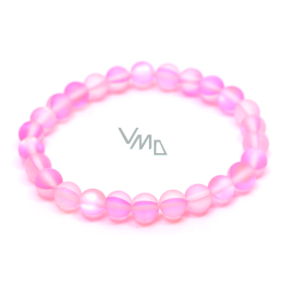 Opalit rosa matt Armband elastisch, Kunststeinkugel 6 mm / 16 cm, für Kinder, Wunsch- und Hoffnungsstein Opalit rosa matt Armband elastisch, Kunststeinkugel 6 mm / 16 cm, für Kinder, Wunsch- und Hoffnungsstein