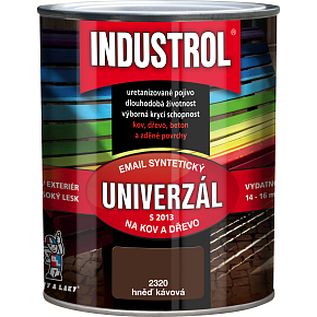 Industrol S2013 universell glänzende Deckfarbe für Metall und Holz, 2320 kaffeebraun, 750 ml