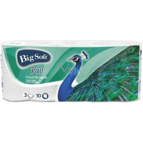 Big Soft Pfau Toilettenpapier 3-lagig, 10 Stk