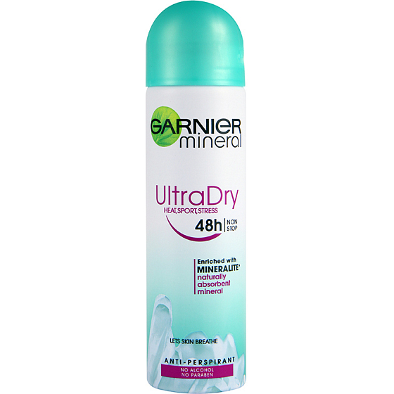 Garnier Mineral Ultra Dry Extracare Wärme Sport Stress Deodorant Spray für Frauen 150 ml