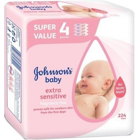 Johnsons Baby Extra Sensitive Feuchttücher 224 Stück