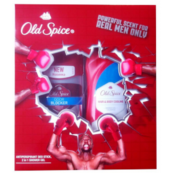 Old Spice Odorblock Deodorant Stick 60 ml + 2in1 Duschgel 250 ml, Kosmetikset