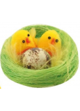 Plüschküken in einem grünen Nest 6 cm 1 Stück