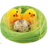 Plüschküken in einem grünen Nest 6 cm 1 Stück
