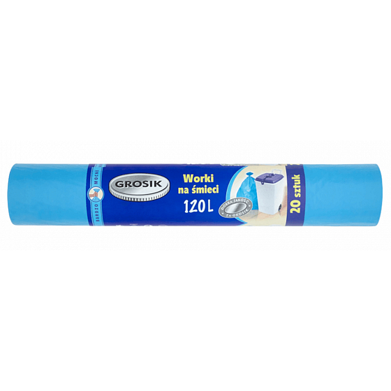 Grosík Müllsäcke blau 120 Liter, 70 x 110 cm, 0,025 mm, 20 Stück