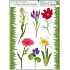 Fensterfolie ohne Leim Gras und Blumen Typ 2 42 x 30 cm