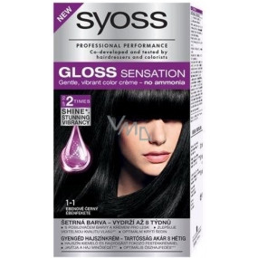 Syoss Gloss Sensation Sanfte Haarfarbe ohne Ammoniak 1-1 Ebenholzschwarz 115 ml