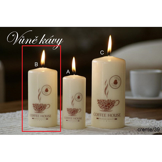 Lima Coffee - Kaffee Duftkerze Creme Zylinder 50 x 100 mm 1 Stück
