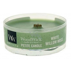 WoodWick White Willow Moss - Duftkerze mit Weiden- und Moosduft und zierlichem Holzdocht 31 g