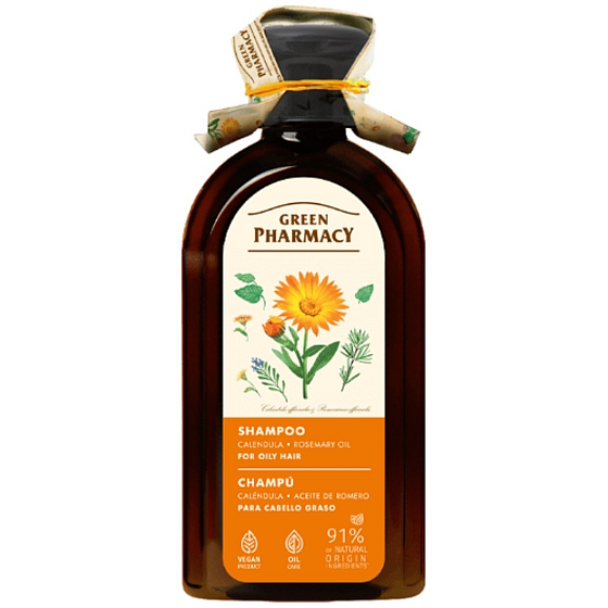Green Pharmacy Ringelblumen- und Rosmarinöl-Shampoo für normales - fettiges Haar 350 ml
