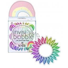 Invisibobble Kids Magic Regenbogen Haarband für kleine Prinzessinnen Regenbogen Spirale 3 Stück