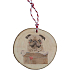 Bohemia Gifts Handgefertigtes hölzernes Weihnachtsornament Mops 6 cm