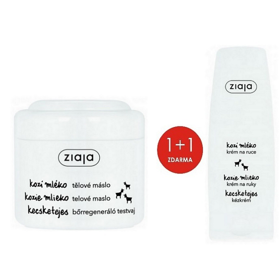 Ziaja Ziegenmilch Körperbutter 200 ml + Handcreme 80 ml, Duopack