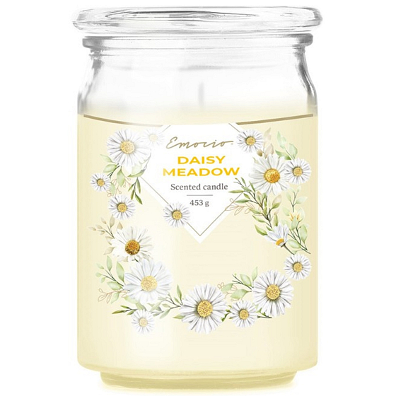 Emocio Daisy Meadow Duftkerze Glas mit Glasdeckel 453 g 93 x 142 mm
