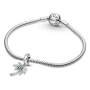 Charm Sterlingsilber 925 Palme und Kokosnüsse, Anhänger für Armband Natur