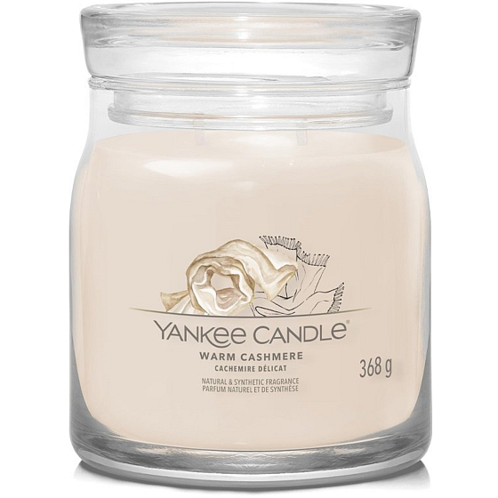 Yankee Candle Warm Cashmere - Warm Cashmere Duftkerze Signature medium Glas 2 Dochte 368 g
