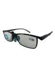 Berkeley Lesebrille Dioptrienbrille +1 Kunststoff schwarze Flecken blauer Block 1 Stück MC2238B
