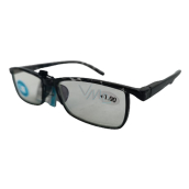 Berkeley Lesebrille Dioptrienbrille +1 Kunststoff schwarze Flecken blauer Block 1 Stück MC2238B