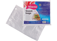Niteola Snackbeutel, HDPE, 20 × 30 cm, Stärke 12 µ, klar, 50 Stk