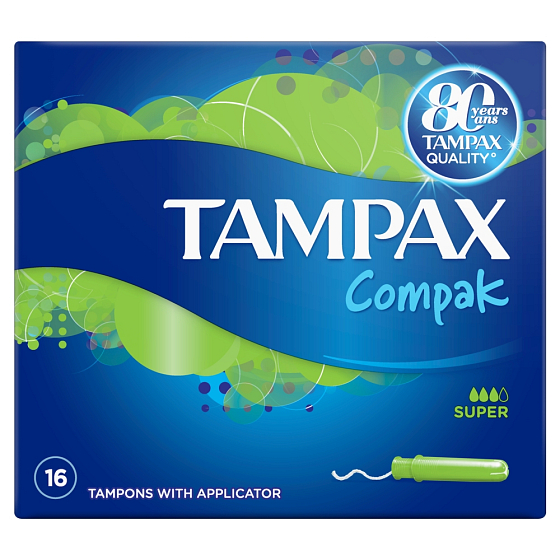Tampax Compak Super Damen-Tampons mit Applikator 16 Stück